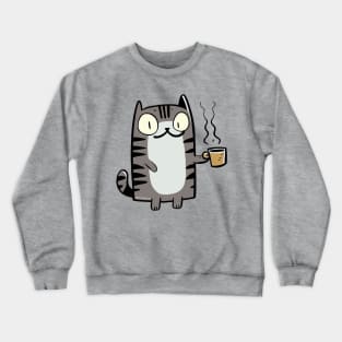 Cat with brew Crewneck Sweatshirt